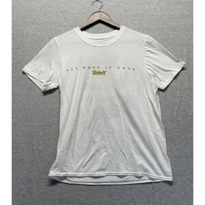 Slipknot All Hope Is Gone T Shirt Unisex Medium White Graphic Print‎ Band Logo